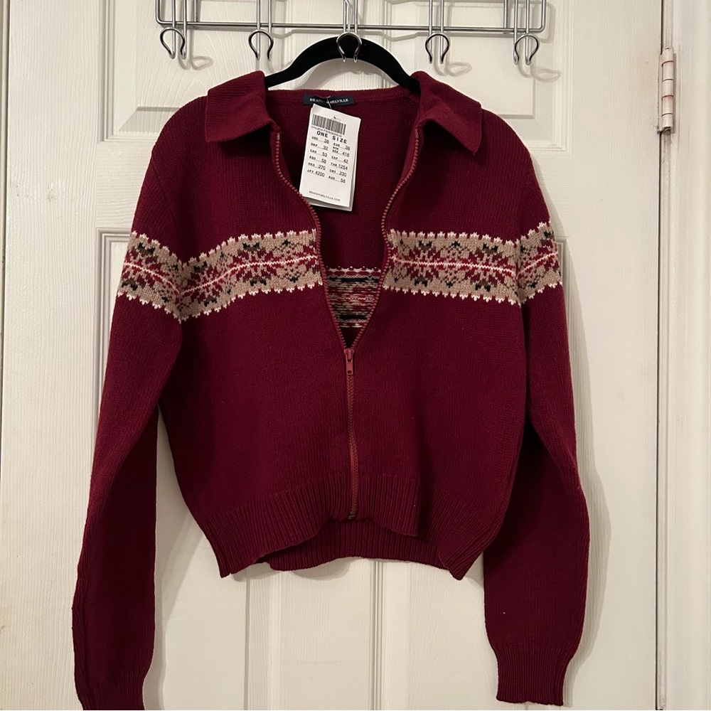 Brandy Melville | PAOLA WOOL ZIP-UP SWEATER